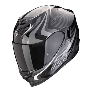 Exo-520 Evo Air Terra Nero-argento-bianco Casco Integrale Scorpion