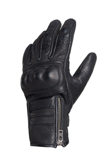 Guanto In Pelle Traforato Ora Black con Zip John Doe