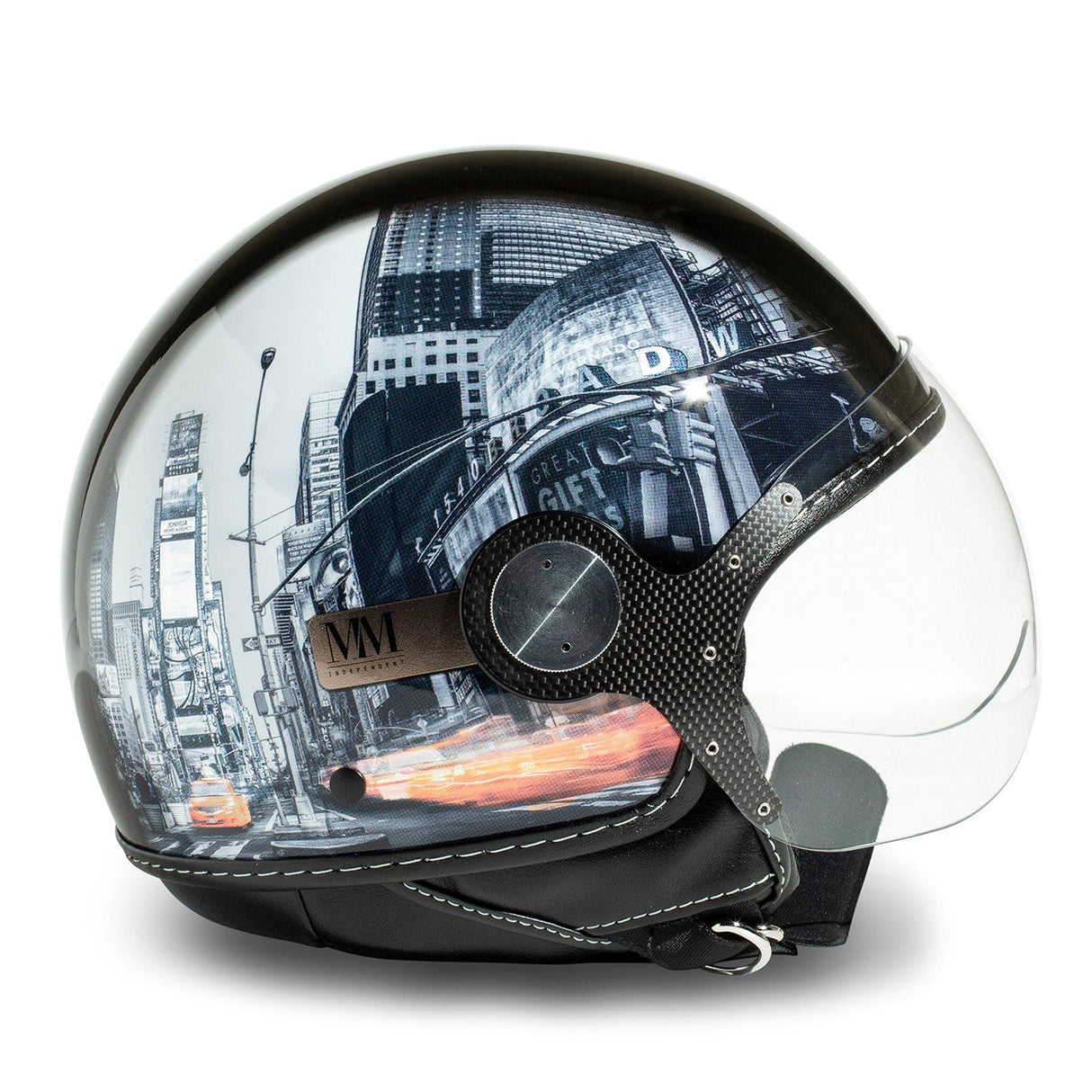 Casco Jet Mm New York Visiera Elicotterista Indipendent