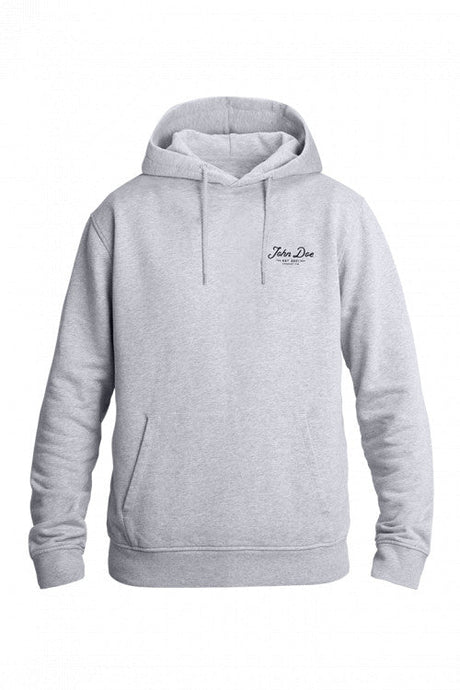 Hoodie Jd Lettering Grey Felpa con Cappuccio John Doe