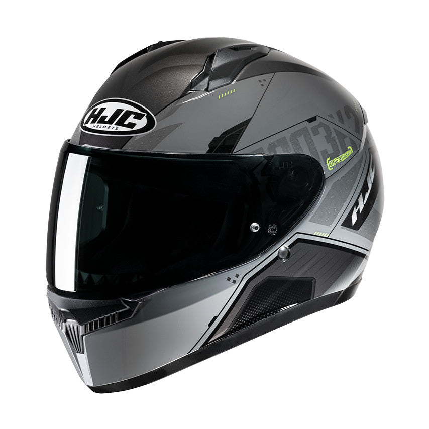 C10 Hjc Inka Mc3h Grigio Nero Giallo Casco Integrale