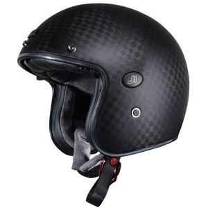 J-style Solid Mat Carbon Casco Jet Just1