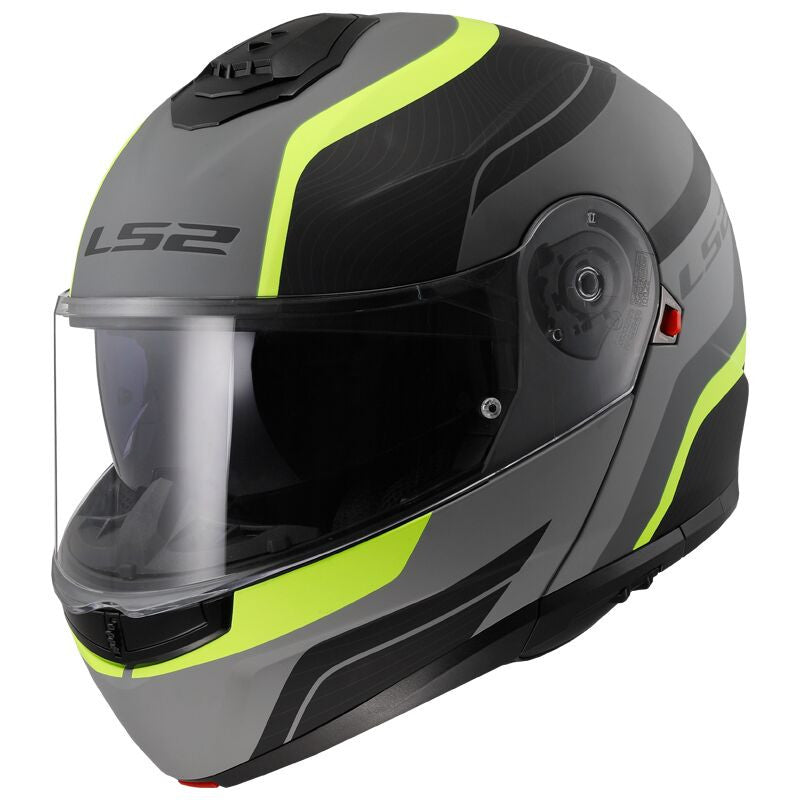 Ff908 Strobe Ii Autox Grey H-v Yellow Casco Modulare Ls2