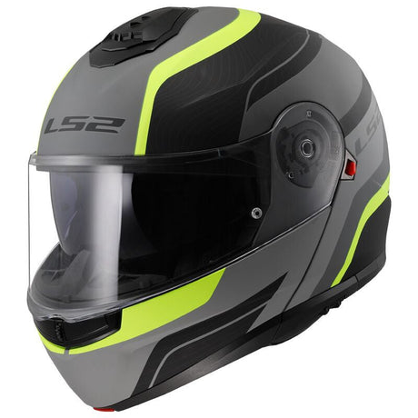 Ff908 Strobe Ii Autox Grey H-v Yellow Casco Modulare Ls2