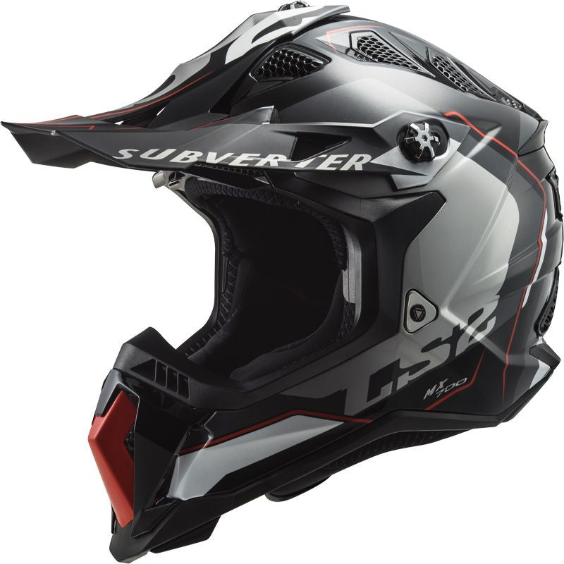 Mx700 Subverter Arched Silver Titan Casco Integrale Ls2