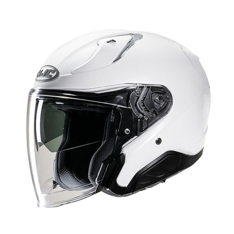 Rpha31 Pearl White Casco Jet In Fibra Hjc