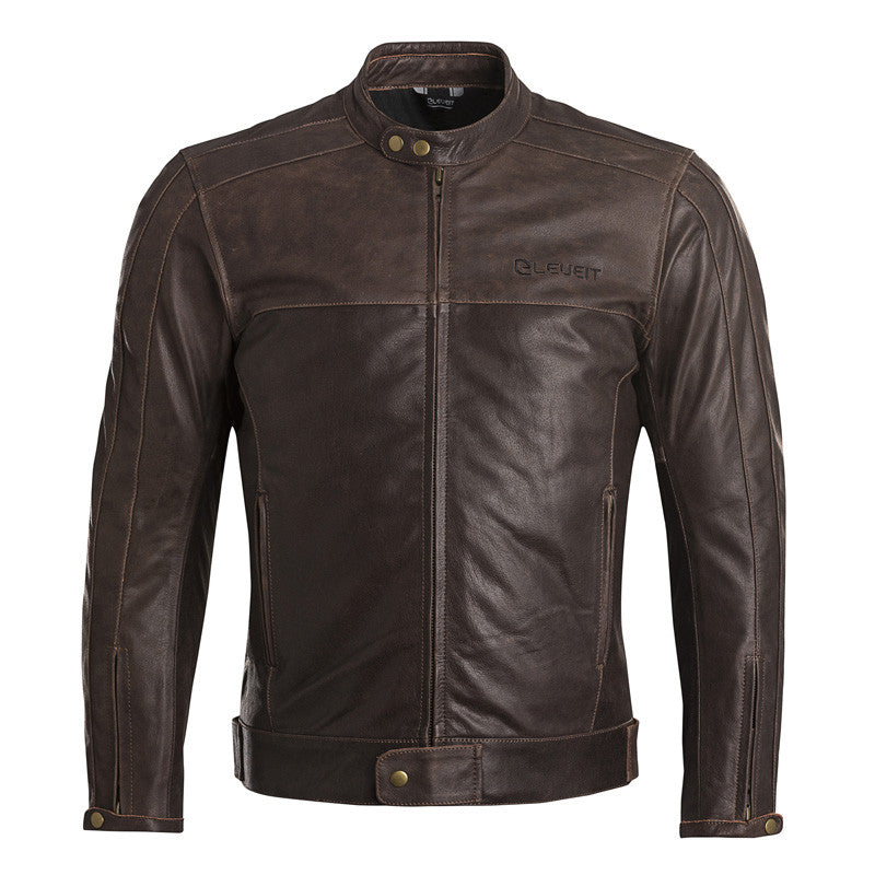 Vintage Giacca In Pelle Marrone