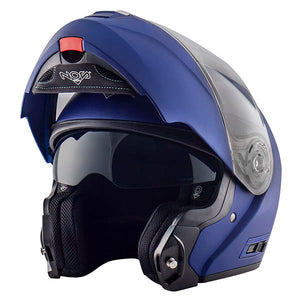 Ns-8 Blu Opaco Casco Modulare Nos