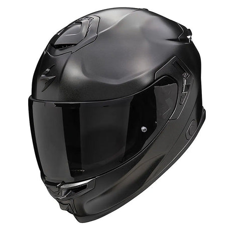 Exo-gt Sp Air Matt Pearl Black-grey Casco Integrale In Fibra Scorpion