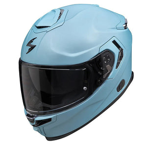 Exo-gt Sp Air Celestial Blu Opaco Casco Integrale In Fibra Scorpion