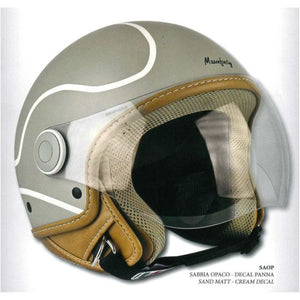 Casco Dj06 Maxinfinity 2.0 Sabbia Opaco Filetti Panna Jet  Max Helmets