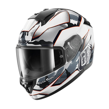 Ridill 2 Matrix Camo  White-silver-red Tld Casco Integrale Doppuia Visiera Shark