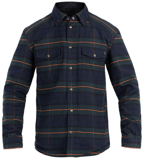 Motoshirth Xtm-fiber  Vintage Camicia Vintage Blu-verde-arancione John Doe