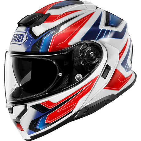 Neotec 3 Anthem Tc-10  Bianco-rosso-blu  Casco Modulare In Fibra Shoei