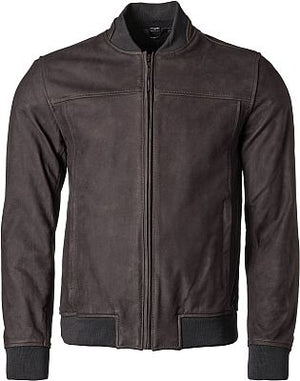 Giacca In Pelle Nubuk Marrone Castillo Gms