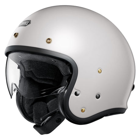J-o2 Casco Jet Bianco E.06  In Fibra con Visierino Interno Shoei