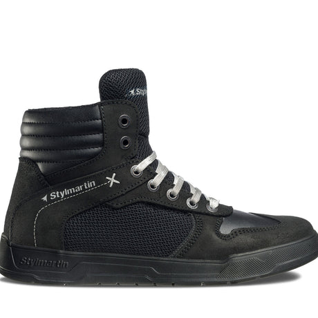 Atom Evo Black Nero Scarpa Tomaia  In Mesh Traspirante Estiva Stylmartin
