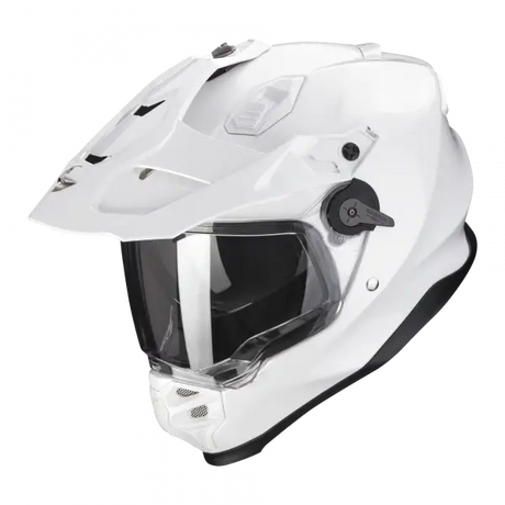 Adf-9000 Air Perla White Casco Adventure In Fibra Scorpion
