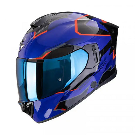 Exo-530 Air Clip Blu-nero-rosso Casco Integrale Doppia Visiera Scorpion