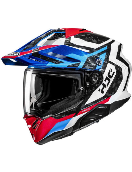 Rpha60 Dakar Mc21 Nero-bianco-rosso-blu Casco Integrale In Fibra  Adventure Hjc