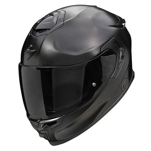 Exo-gt Sp Air Matt Pearl Black-grey Casco Integrale In Fibra Scorpion